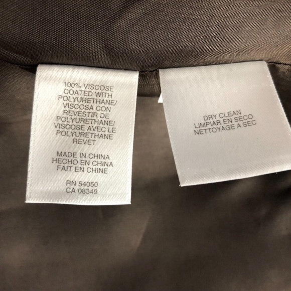 Jones New York Collection Brown Walnut Cropped Faux-Leather Jacket Plus Size 22W - Picture 12 of 12